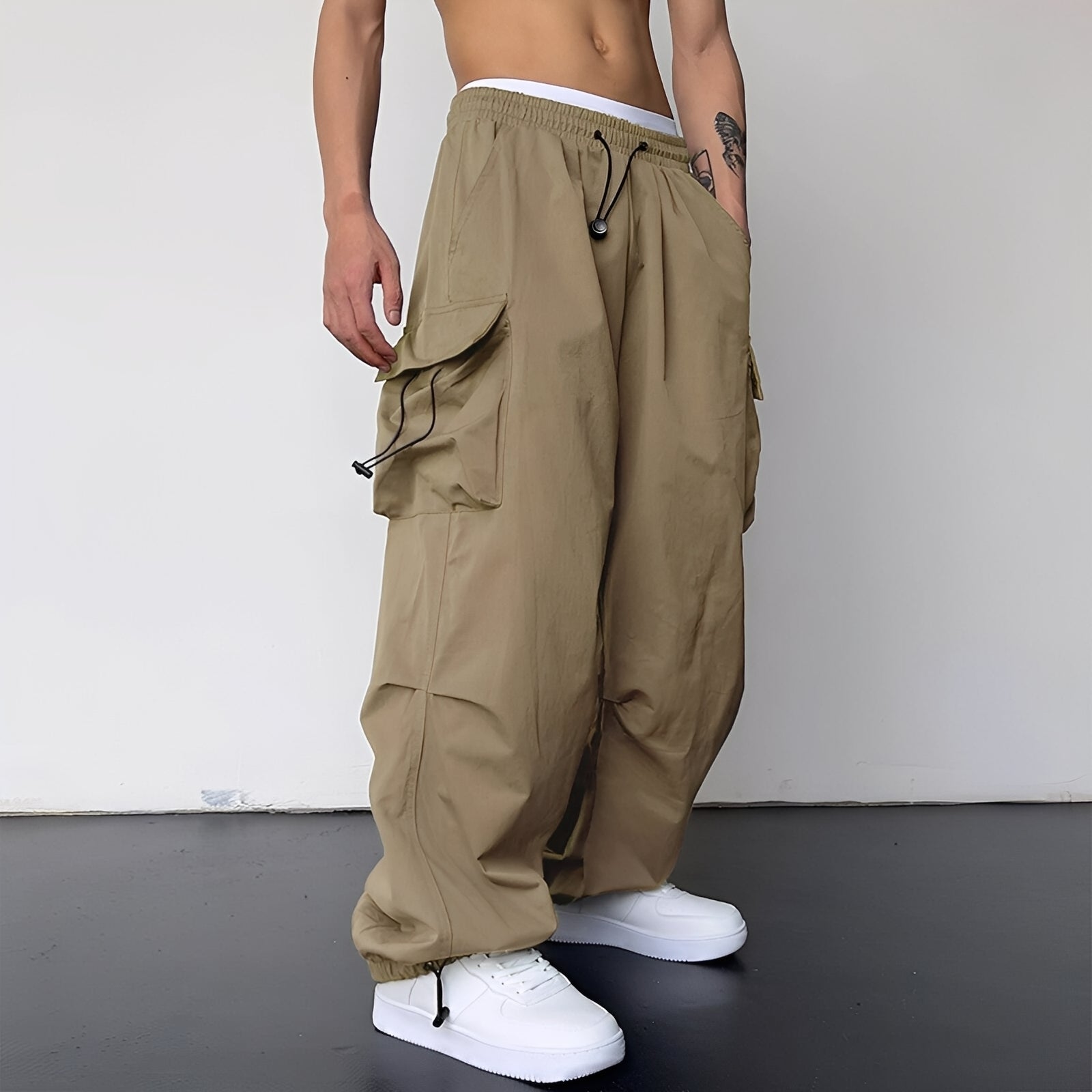 Kaleb - Pantalon cargo baggy tendance pour hommes