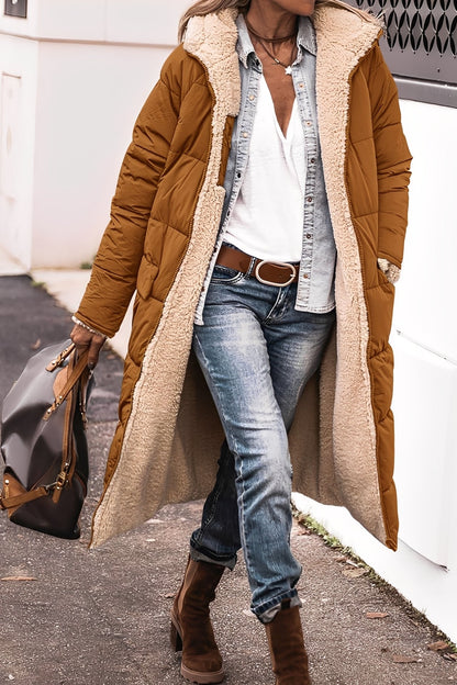 Carina - Elegant hooded coat for women