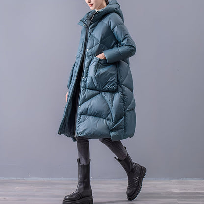 Ronnette - Manteau décontracté à capuche avec grandes poches pour femmes