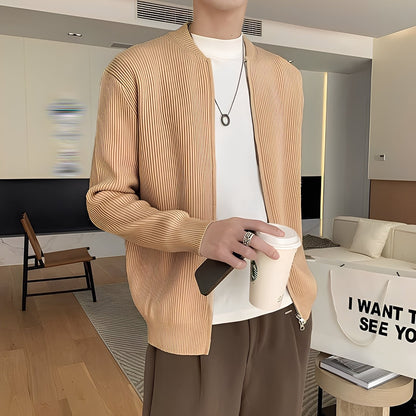 Damon - Vintage Strickpullover mit Reißverschluss für Herren