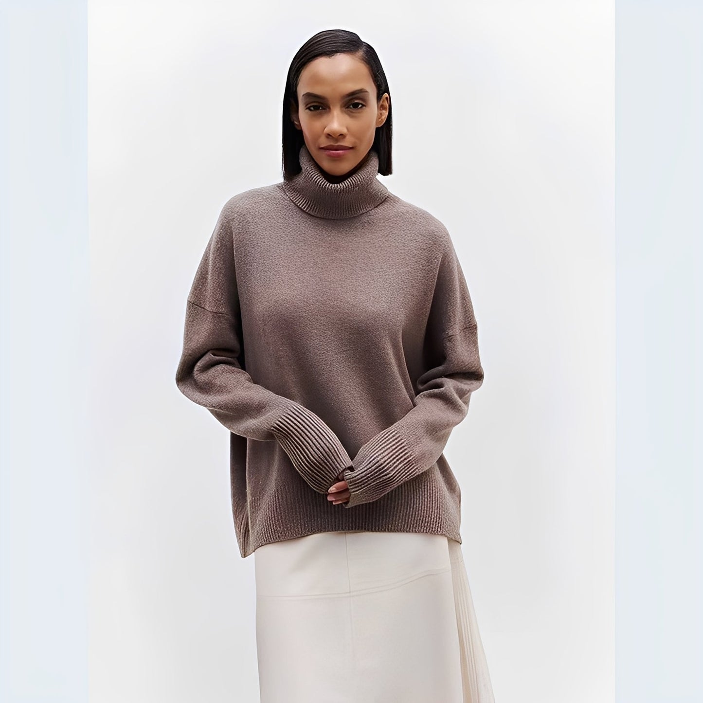Lucinde - Oversized women's sweaters with turtleneck for winter