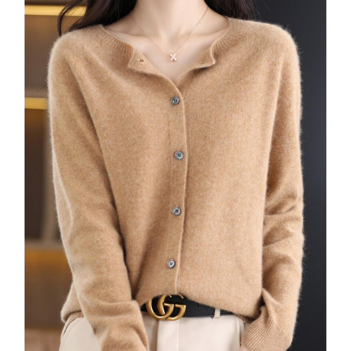 Ina - Pull col rond en cachemire