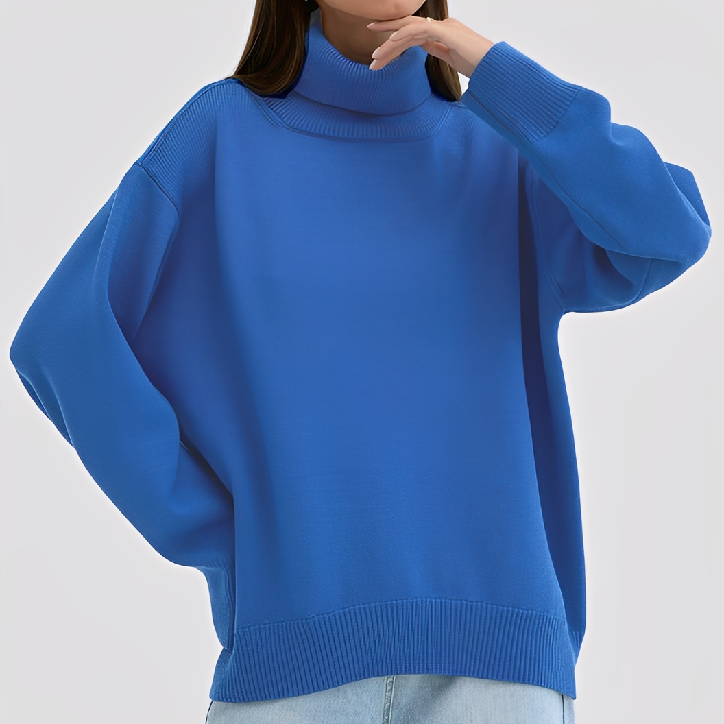 Nylah - Simple large turtleneck sweater for women
