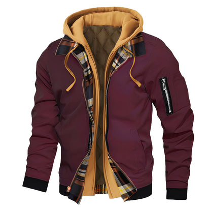 Cedric - Elegant bomber jacket with hood for men