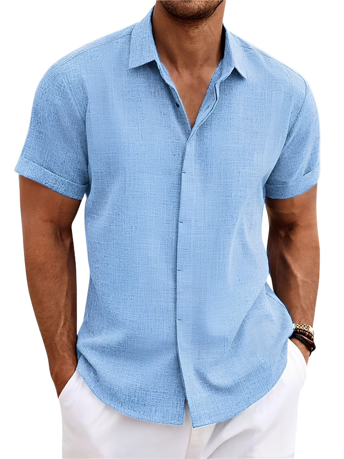 Jimmy - Chemise à manches courtes décontractée pour hommes