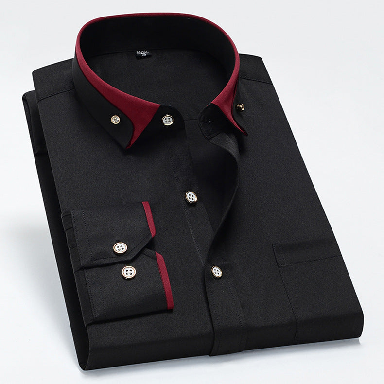 Tanner - Chemise à manches longues décontractée avec poche pour hommes