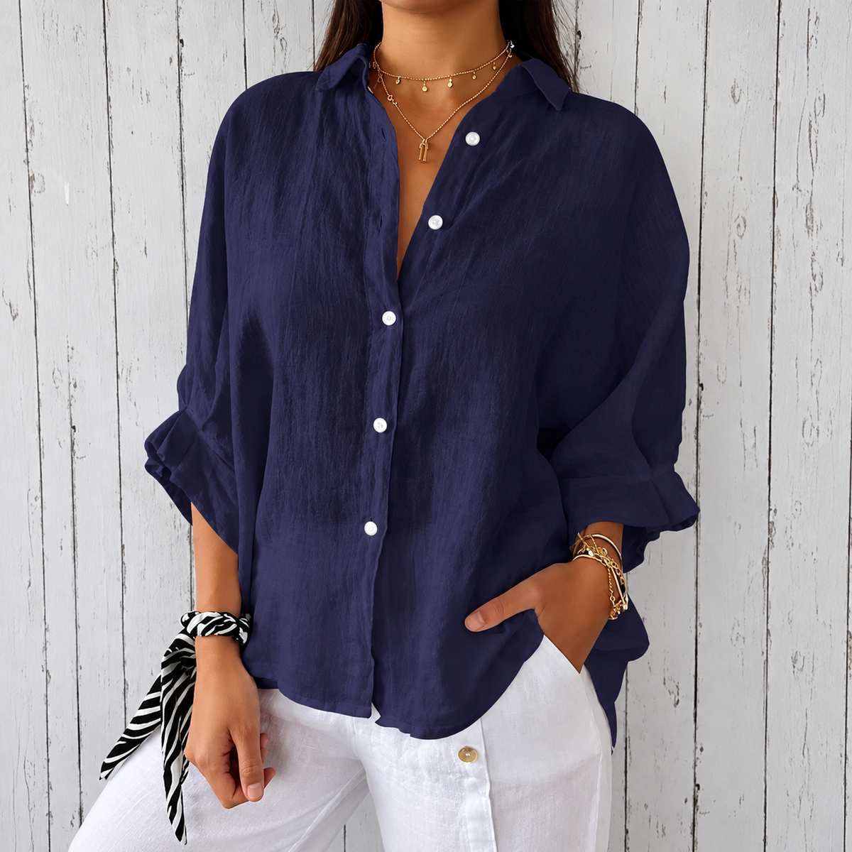 Madison - Élégante Blouse avec Design Classique et Boutons