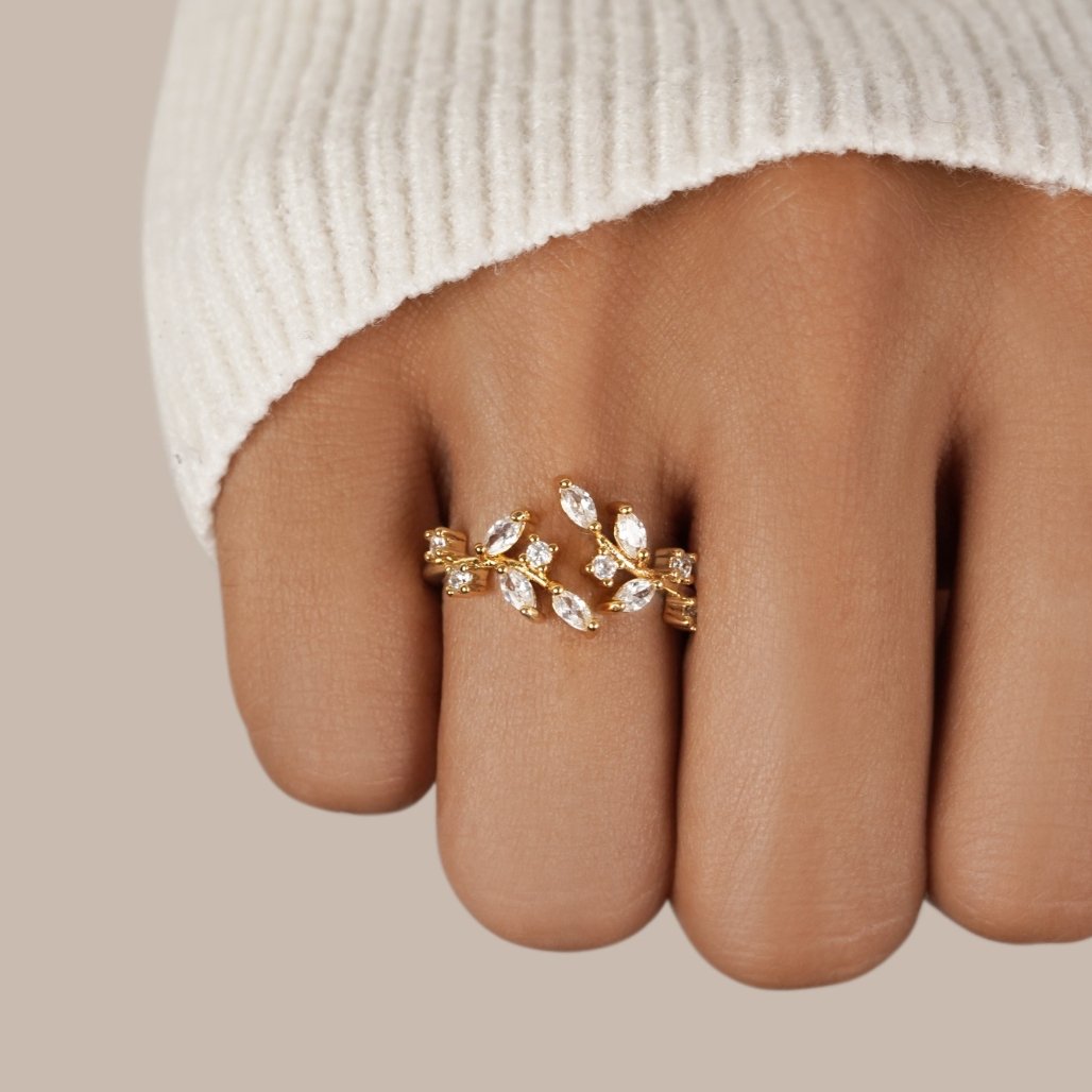 Aretha – Bague Liana Cristal en or 18K