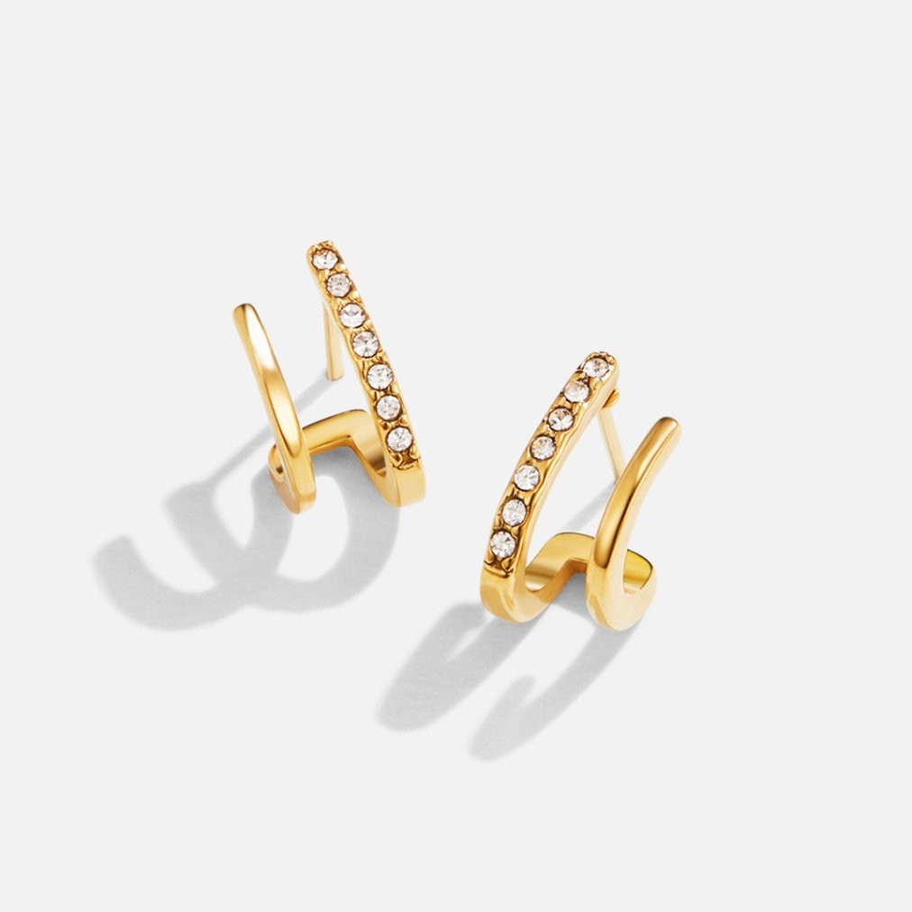 Zendaya – Boucles d'oreilles en cristal en forme de griffe en or 18K