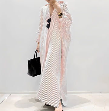 Jasmine - Robe chemise rayée élégante pour femmes