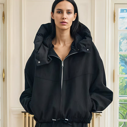 Alexa - Veste en laine ample avec capuche pour femmes