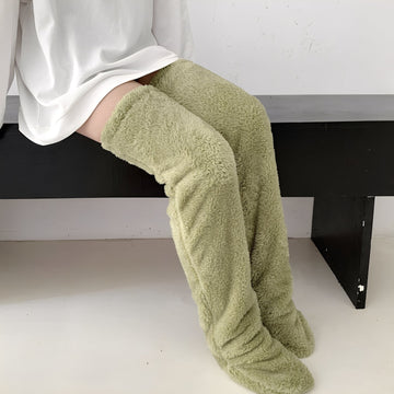 Camellia - Chaussettes d'hiver chaudes au-dessus du genou pour femmes