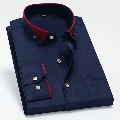 Tanner - Chemise à manches longues décontractée avec poche pour hommes