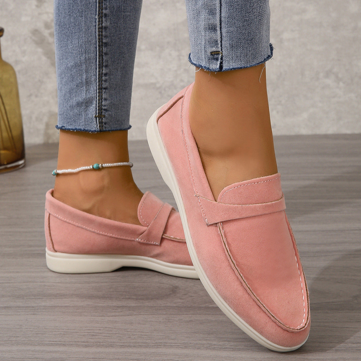 Yasmine - Chaussures en daim classiques pour femmes