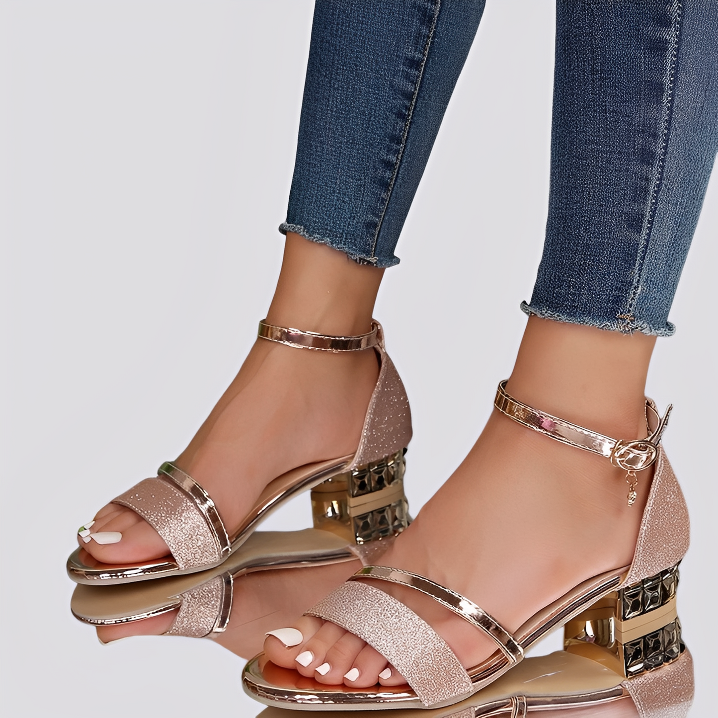 Samuel - Sandales élégantes avec paillettes pour femmes