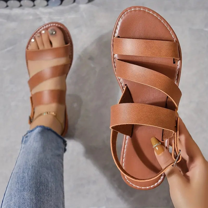 Diana - Roman sandals for women with leather ankle strap