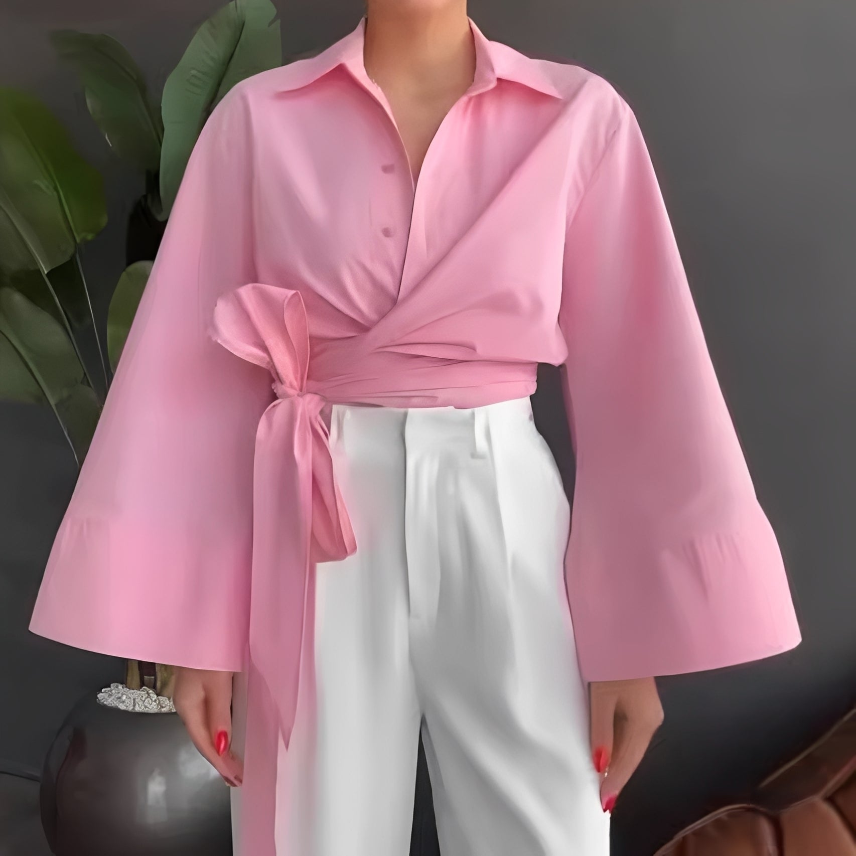 Shania - Haut ample stylé avec ceinture pour femmes