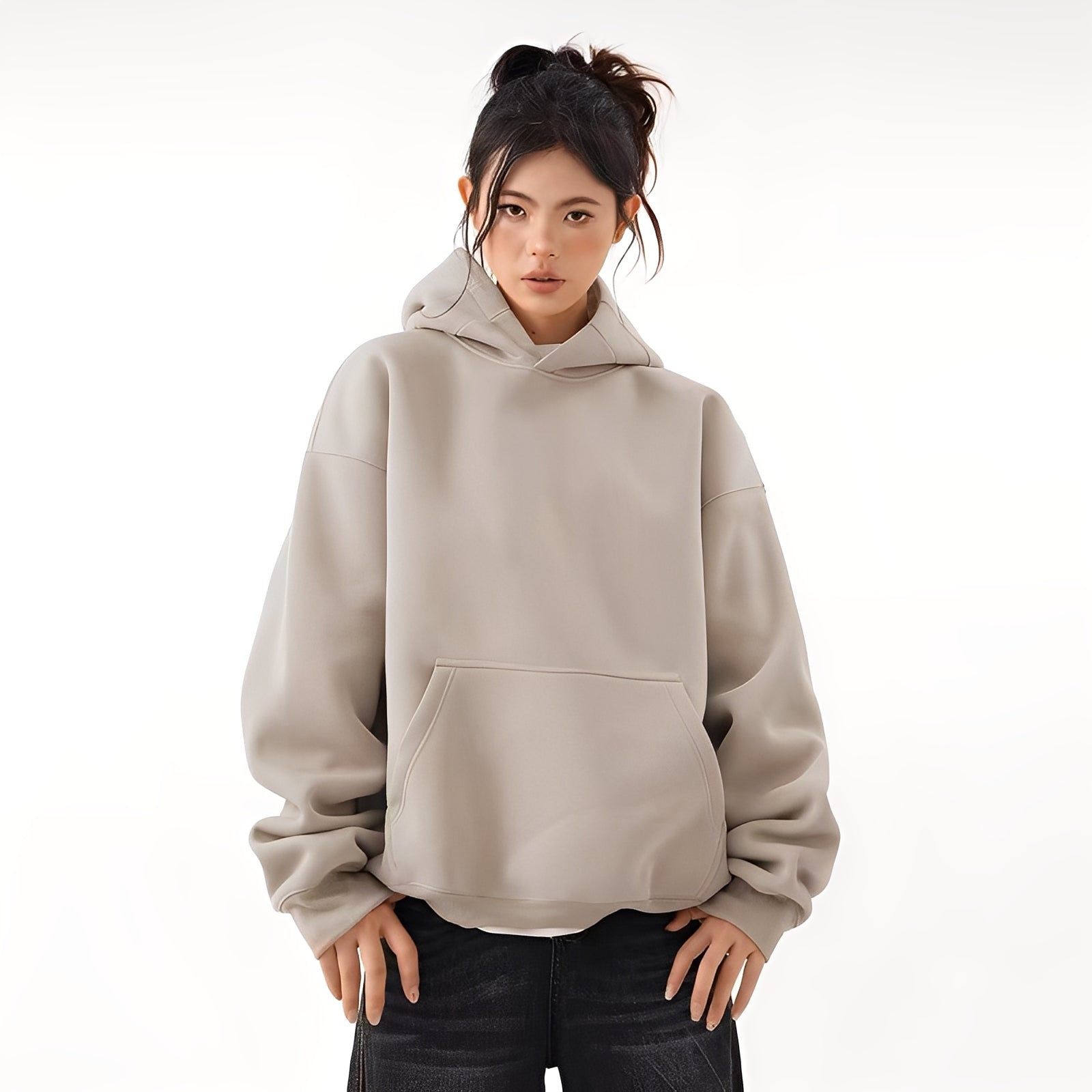 Coline - Sweat à capuche uni agréable pour femmes