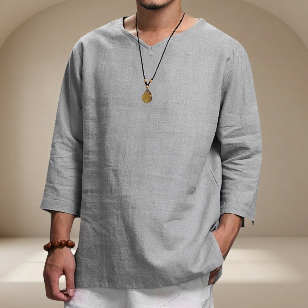 Edwin - Chemise Large à Col V Décontracté