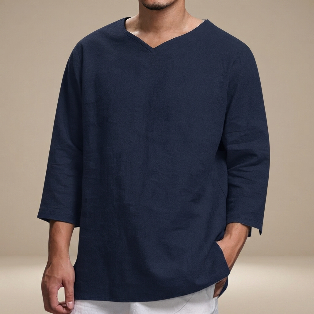 Edwin - Chemise Large à Col V Décontracté
