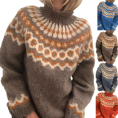 Fiona - Turtleneck knitted sweater for women