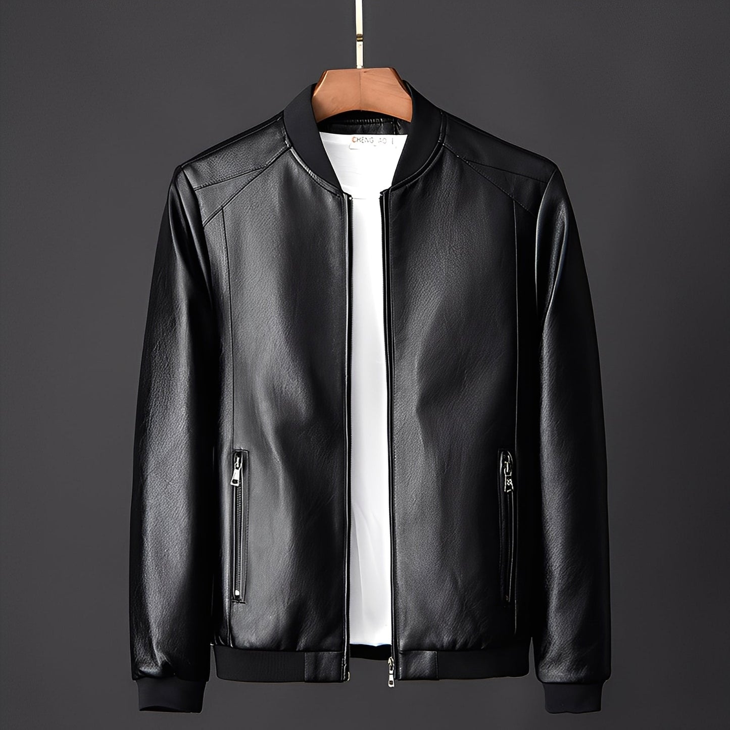 Jeremy - Blouson en cuir de motard chic pour hommes