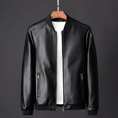 Jeremy - Blouson en cuir de motard chic pour hommes