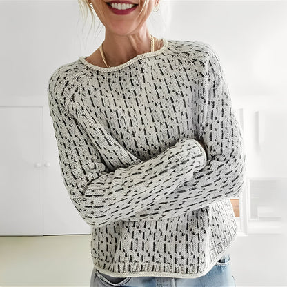 Lucrèce - Lockerer Strickpullover mit Bootsausschnitt für Damen