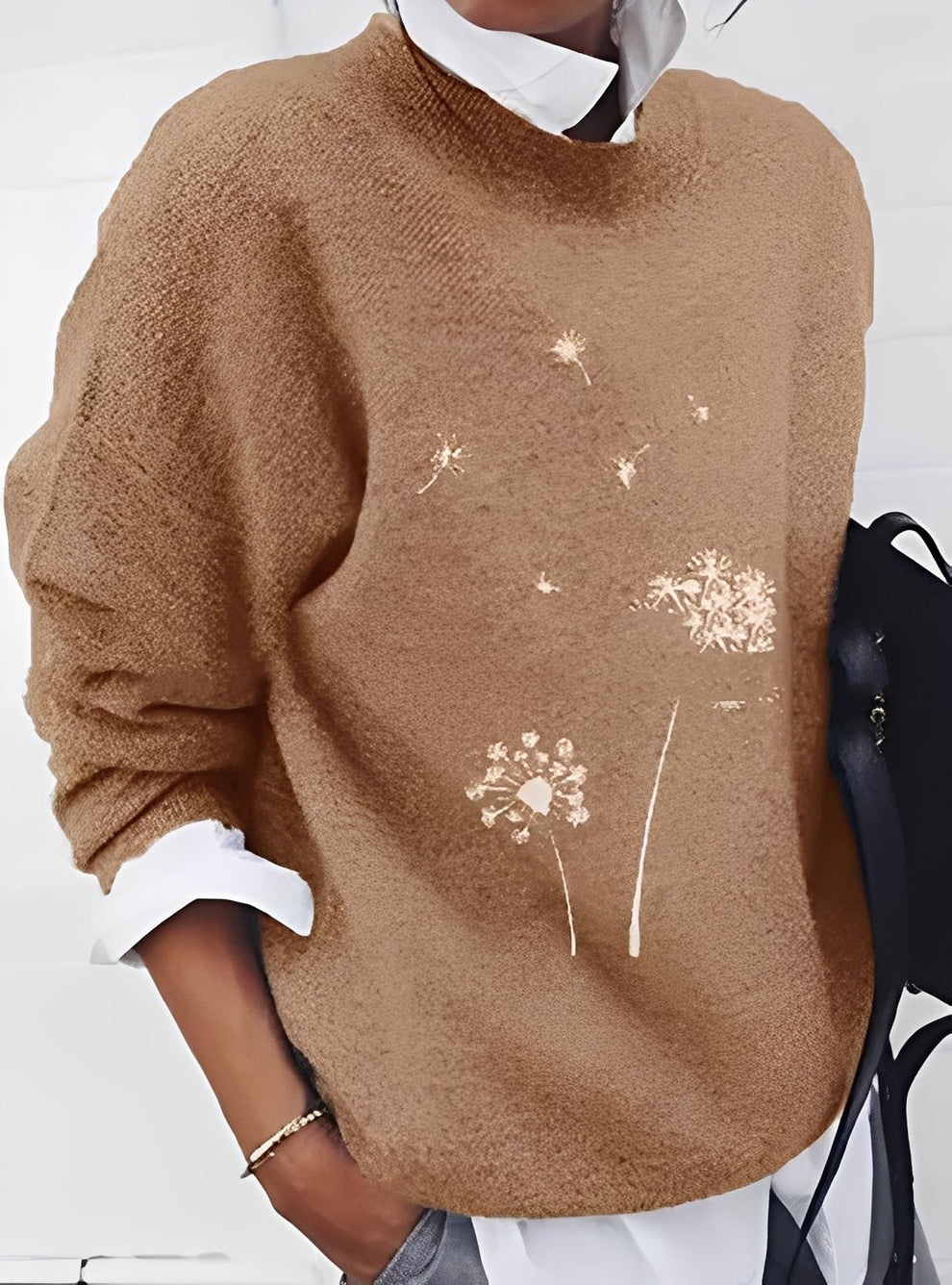 Milly - Pull à la mode, coupe large avec motif pour femmes – Monaco-mode.fr