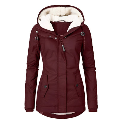 Earleen - Veste chaude pour femmes en polaire Sherpa