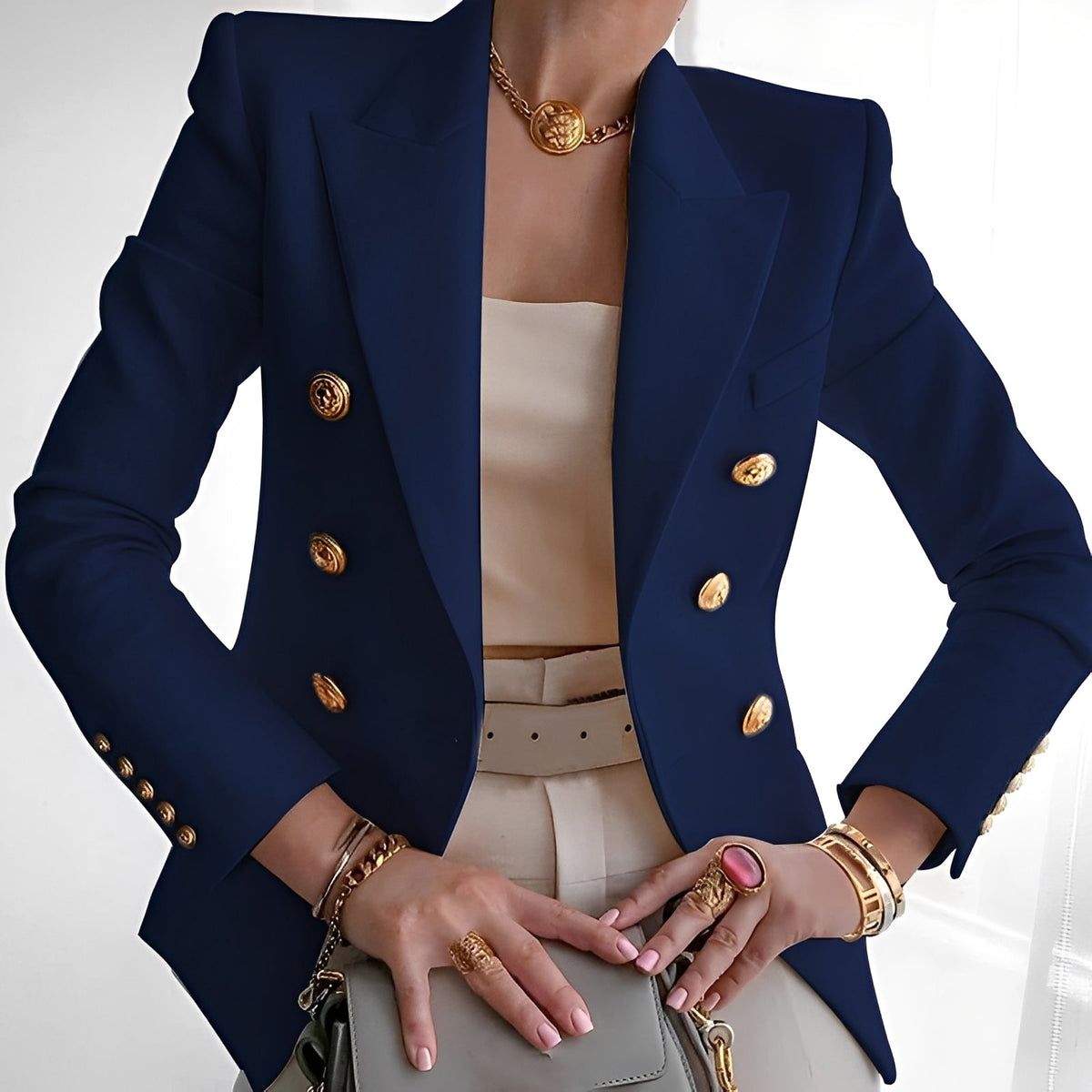 Shelley - Blazer avec Boutons pour Femmes