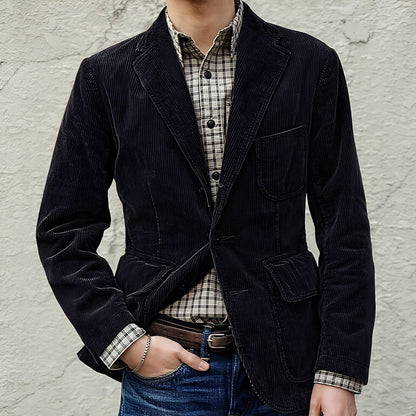 Dalton - Blazer décontracté en laine avec poches pour homme