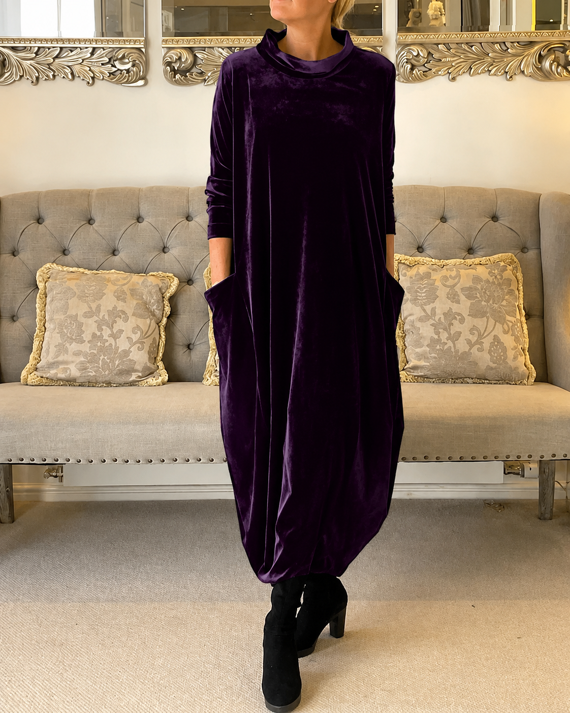 Zalinia - Robe Chic à Col Rond