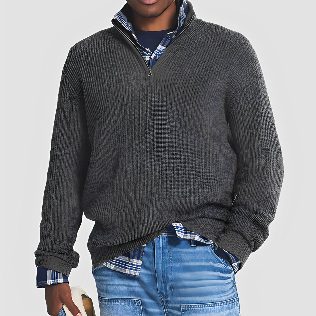 Constantine - Pull confortable avec fermeture éclair pour hommes