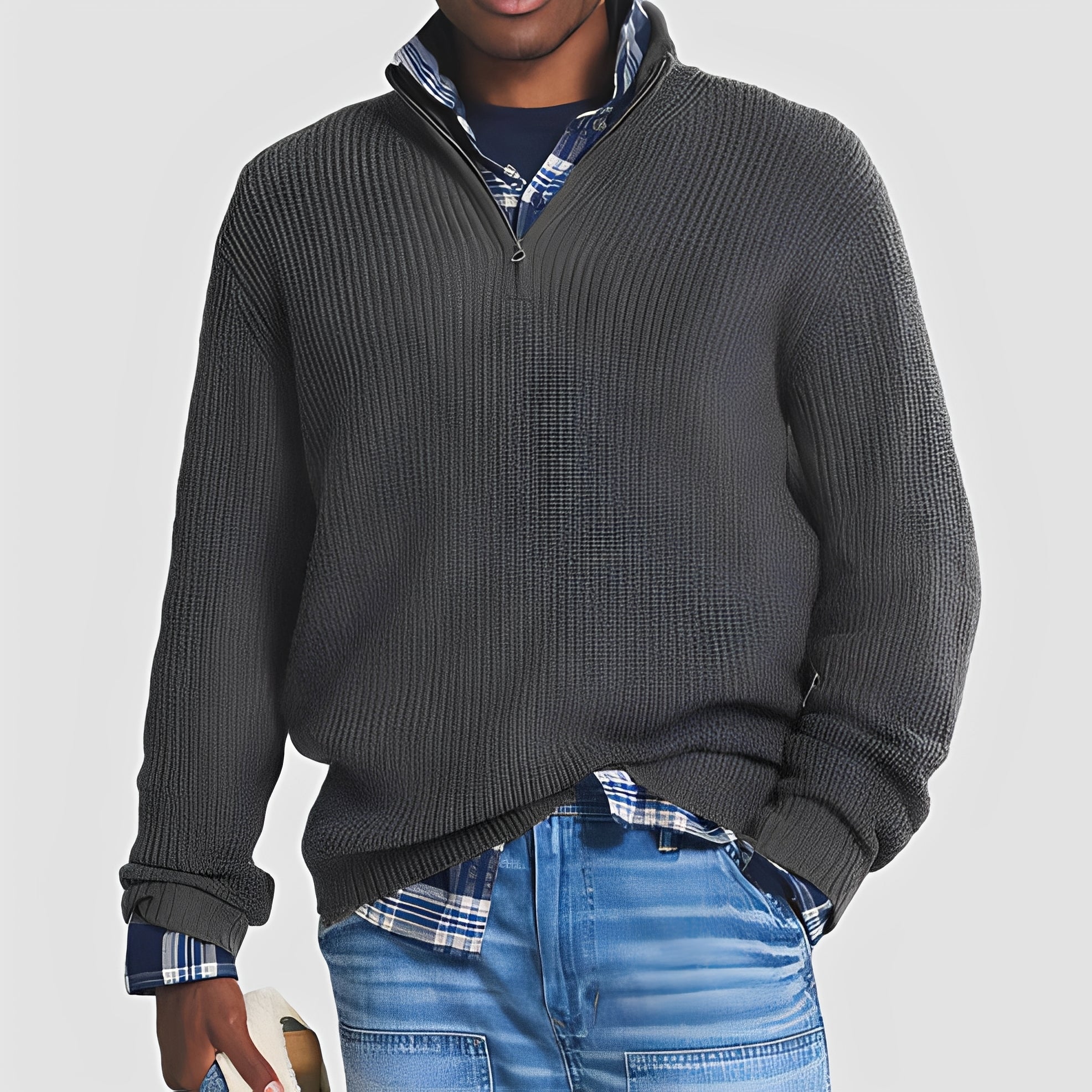 Constantine - Pull confortable avec fermeture éclair pour hommes