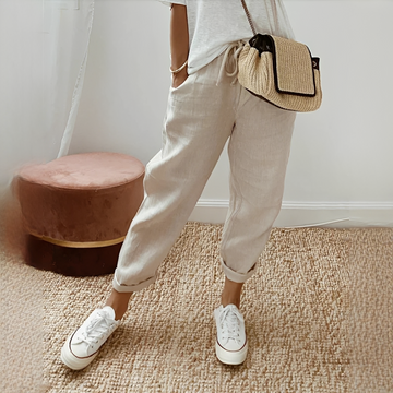 Whitney - Pantalon relax à taille élastiquée