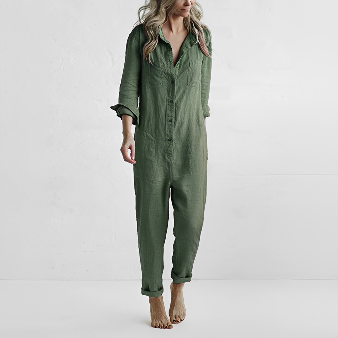 Novaria - Combinaison d'été à manches longues pour femme