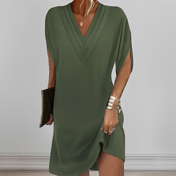 Jazlynn - Robe à plis avec manches chauve-souris