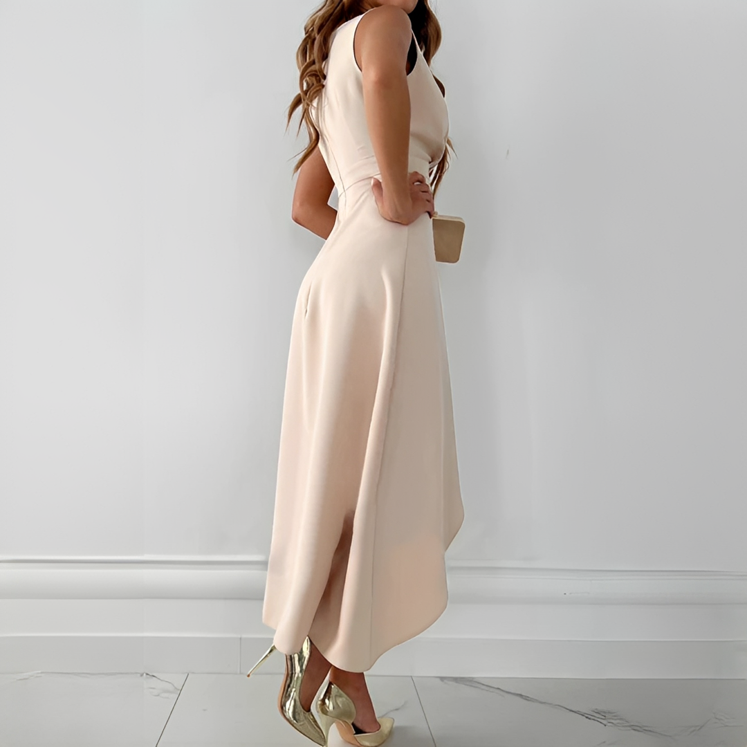Alemarie - Robe élégante sans manches femme avec style portefeuille
