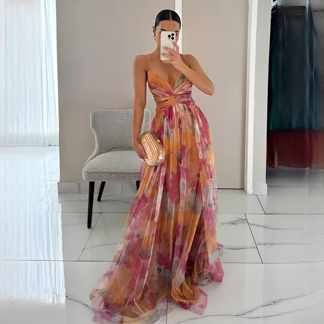 Darrisha - Robe Maxi Élégante à Taille Croisée