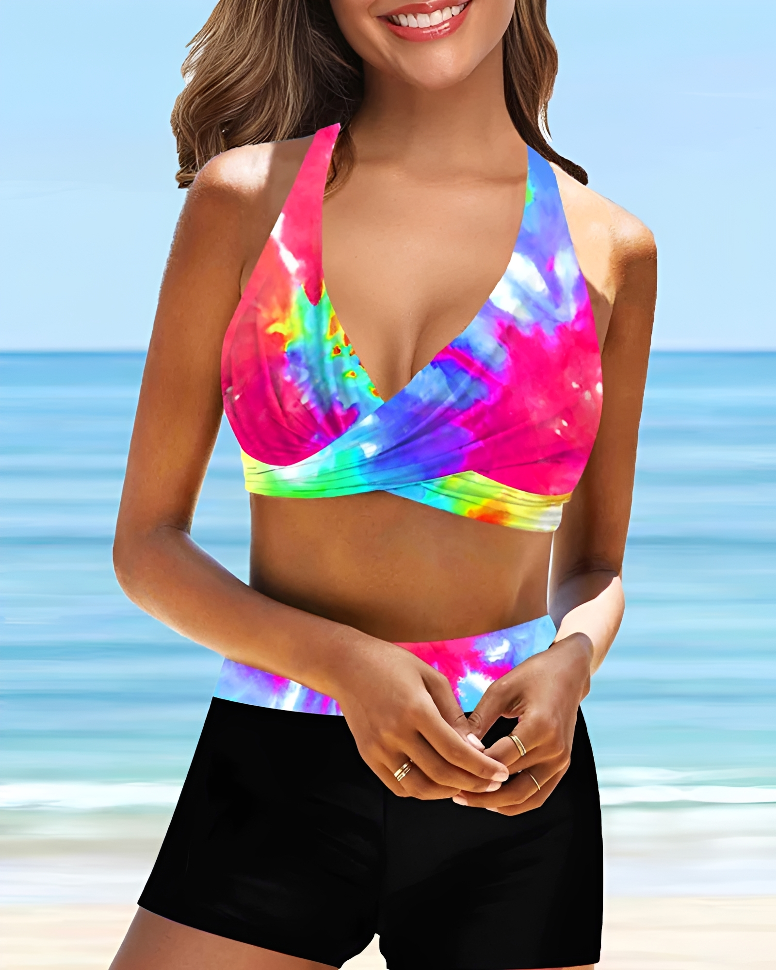 Maja - Bikini avec col halter croisé