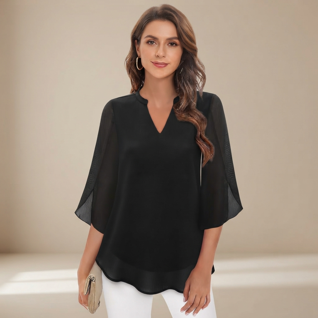 Arsine - Blouse élégante à coupe ample et col en V