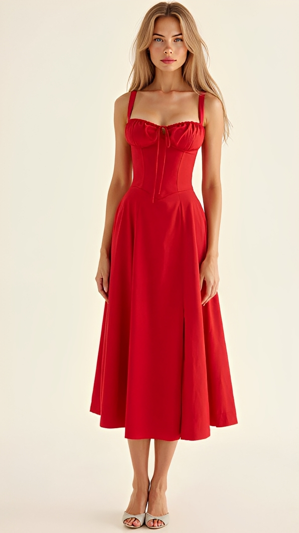 Kiana - Robe Élégante et Chic Fendue Midi