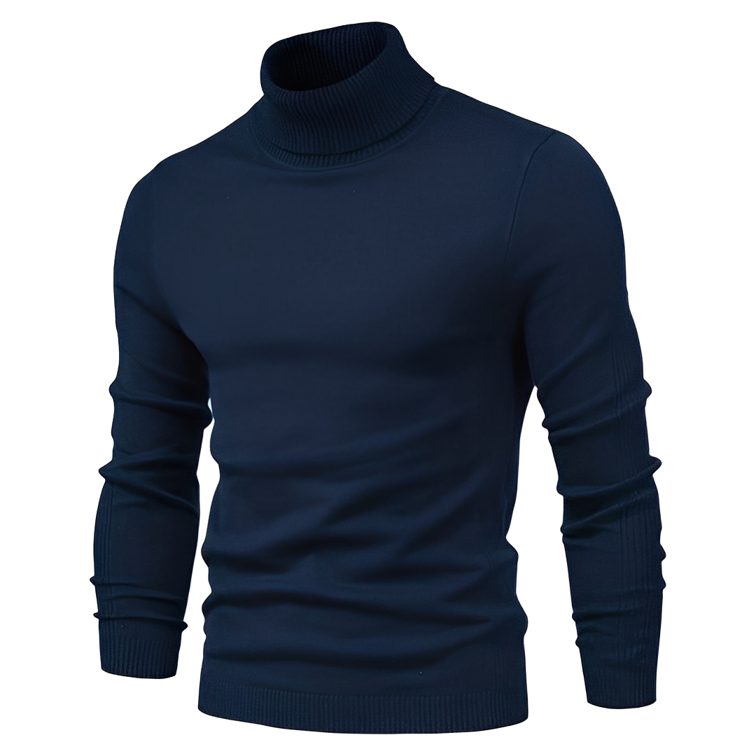 Darvin - Warm sweater with a rolled neck for men