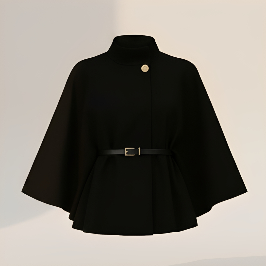 Lindsey - Veste Élégante Ceinturée à Manches Chauve-Souris