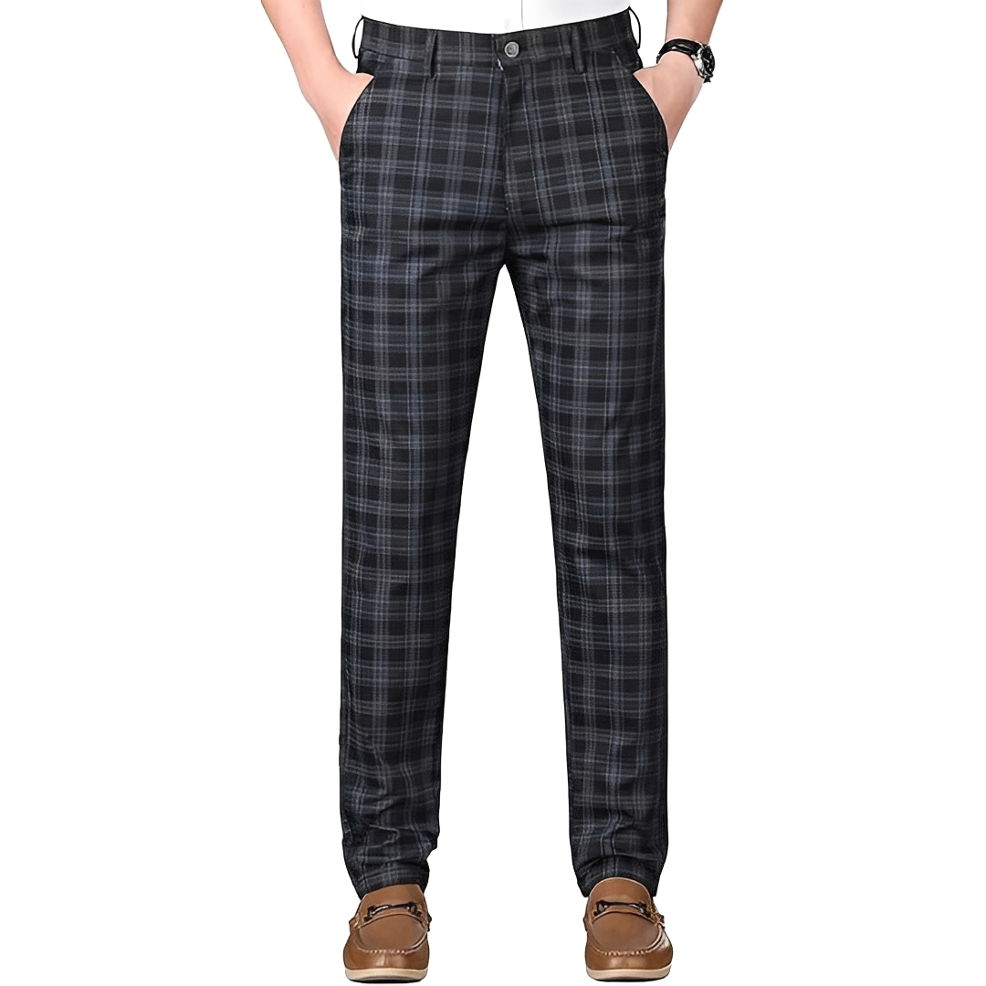 Hayavert - Pantalon homme à carreaux tendance