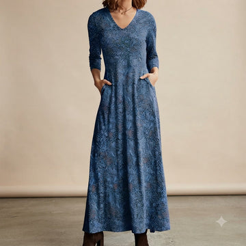 Adeline - Robe vintage à manches longues