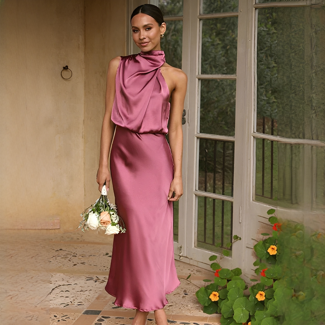 Juliana - Robe Sans Manches à Col Halter à la Mode
