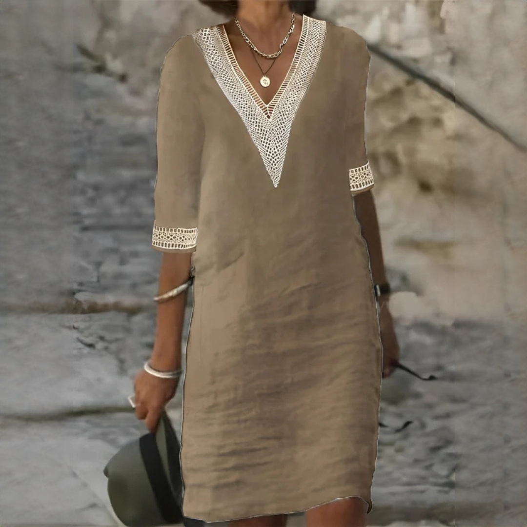 Mellisa - Robe d'été chic à col en V pour femmes