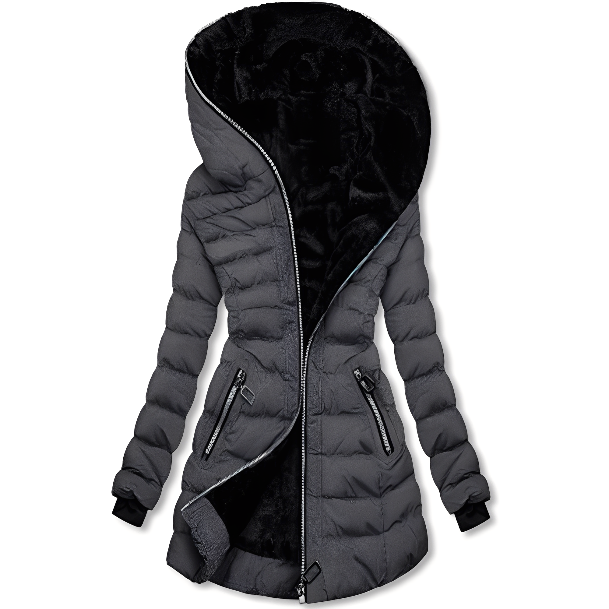 Jasmine - Veste d'hiver moderne avec capuche pour femmes